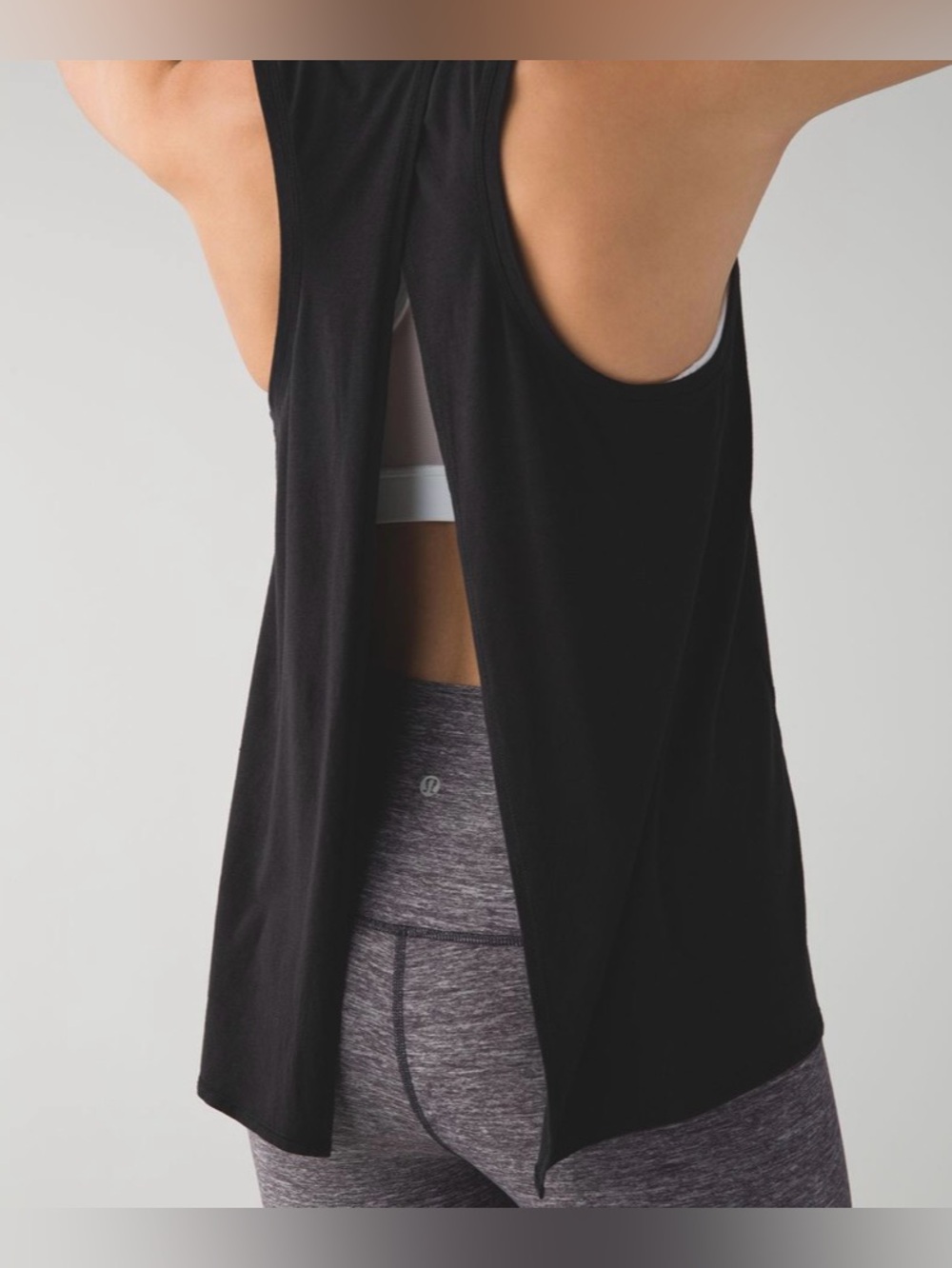 lululemon athletica Black Tie-Back Racer Tank